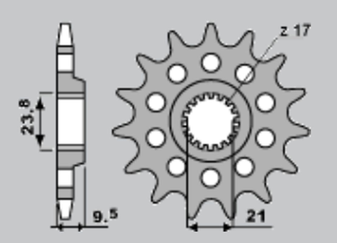 FRONT SPROCKET 2133 14 SUZUKI RMZ450 05-13 (JTF1441.14)