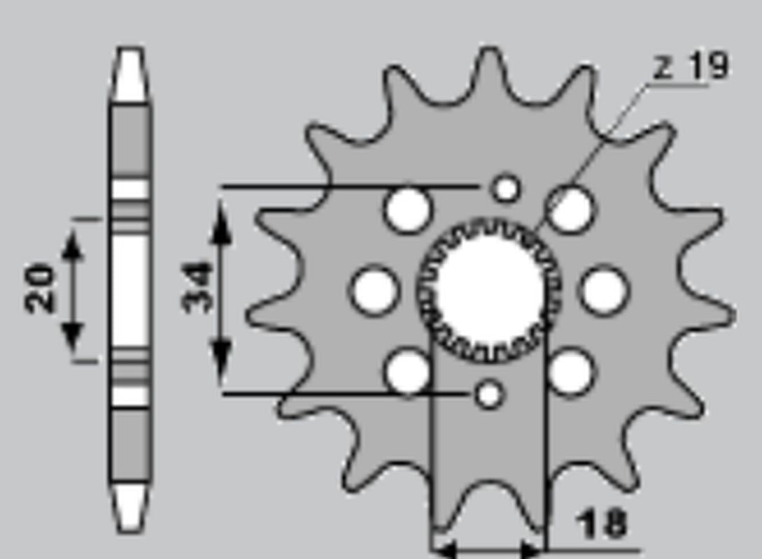 FRONT SPROCKET 2157 14 HONDA CRF 150R 07-09