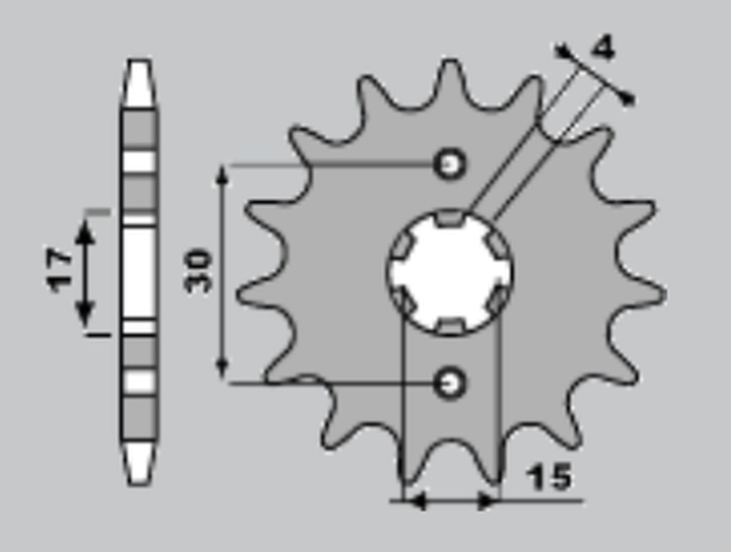 FRONT SPROCKET 274 15 HONDA MTX 80 R2 (27415JT)
