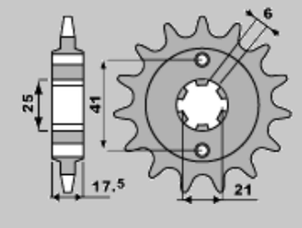 FRONT SPROCKET 284 15 HONDA XBR 500 87-91 (CHAIN 525)