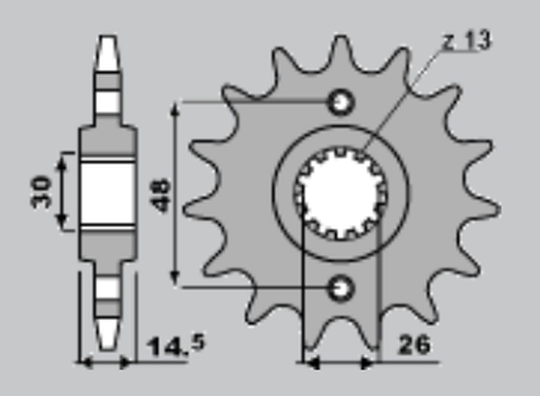FRONT SPROCKET 339 14 HONDA VFR 800 / CBR 1100XX (JTF339.14)