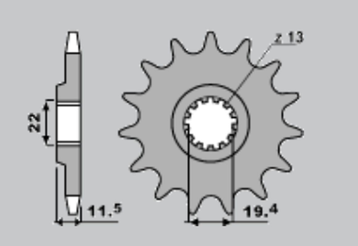 FRONT SPROCKET 4101 15 SUZUKI DR 125 94-00 (JTF409.15)