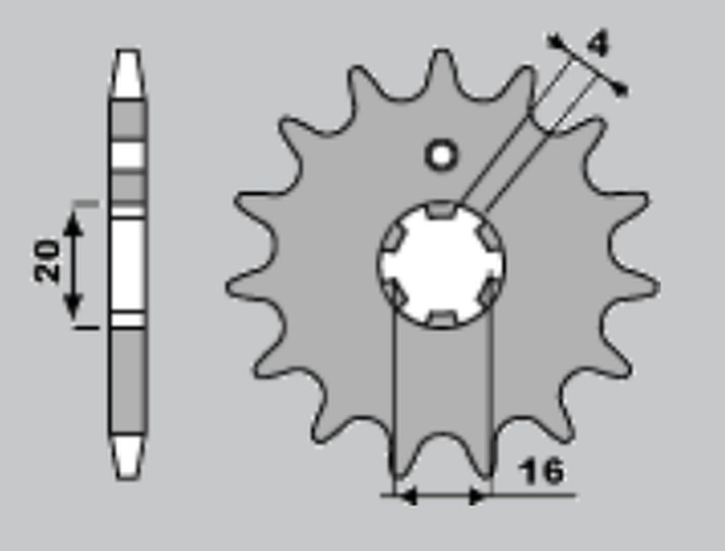 FRONT SPROCKET 554 15 YAMAHA DT80LC