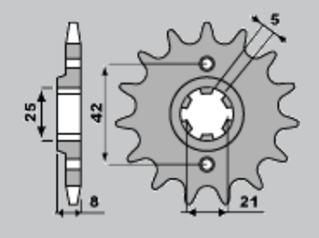 FRONT SPROCKET 575 14 YAMAHA XT 600 83-86(-1)(JTF575.14)