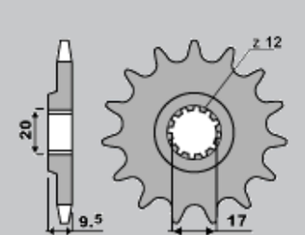 FRONT SPROCKET 7005 13 KTM SX 65 98-15 (JTF1906.13)
