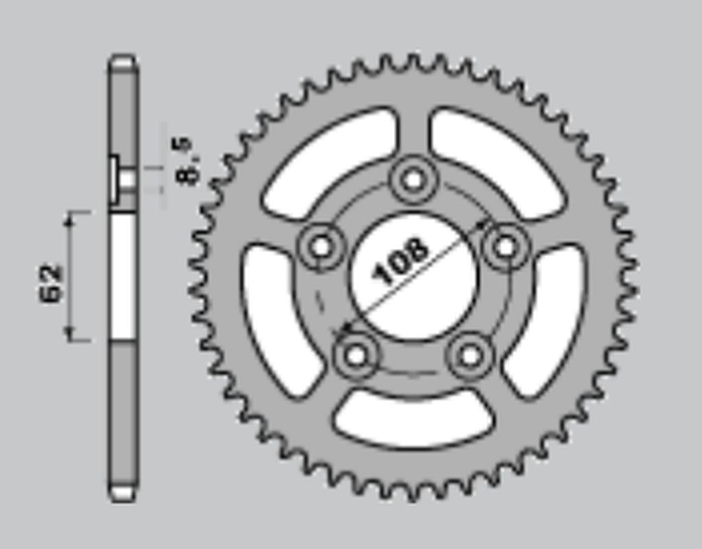 REAR SPROCKET 714 42 CAGIVA 125 SUPER CITY 91-99