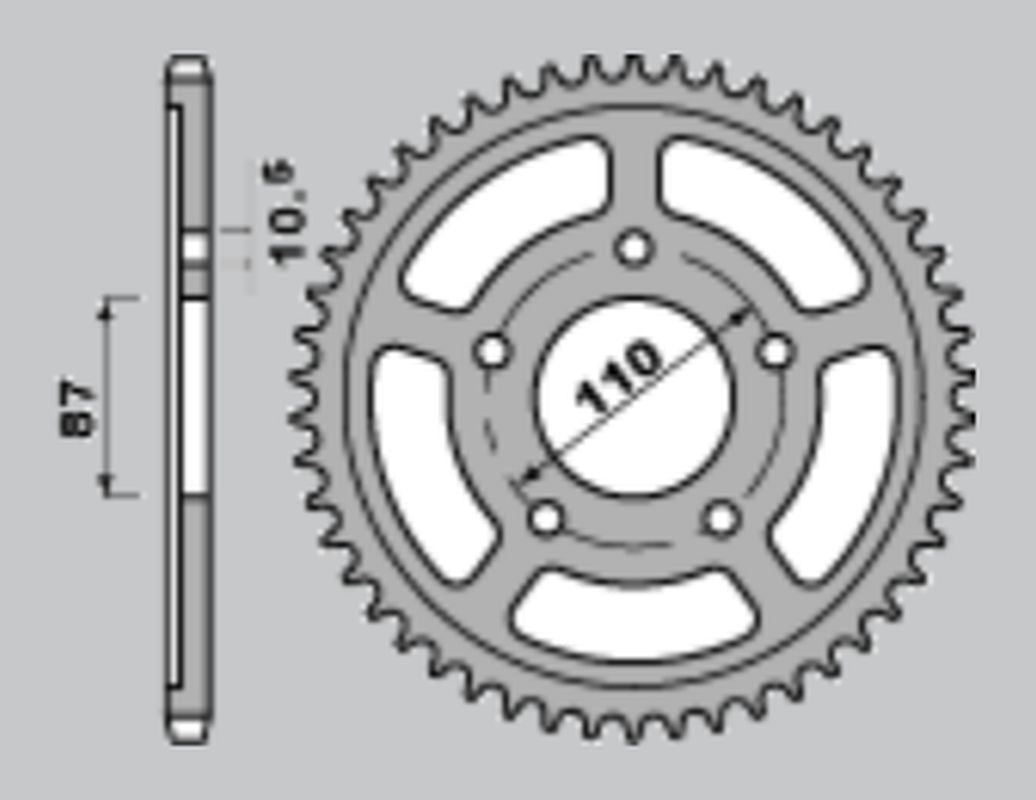 REAR SPROCKET 828 47 SUZUKI GSF400 90-92