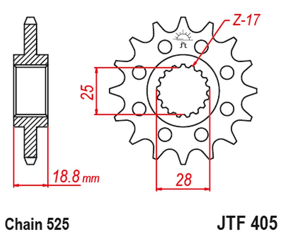 Front Sprocket 2078M 20 Z Rubber BMW F 800R '09-'20 (2078M20JT) (Chain. 525)
