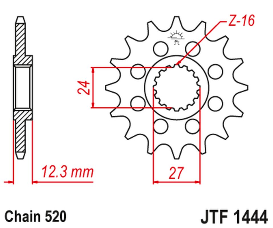 Front Sprocket 2310 17 SUZUKI GSXR 1000 '17-20' (231017JT) (Chain. 520) CONVERSION