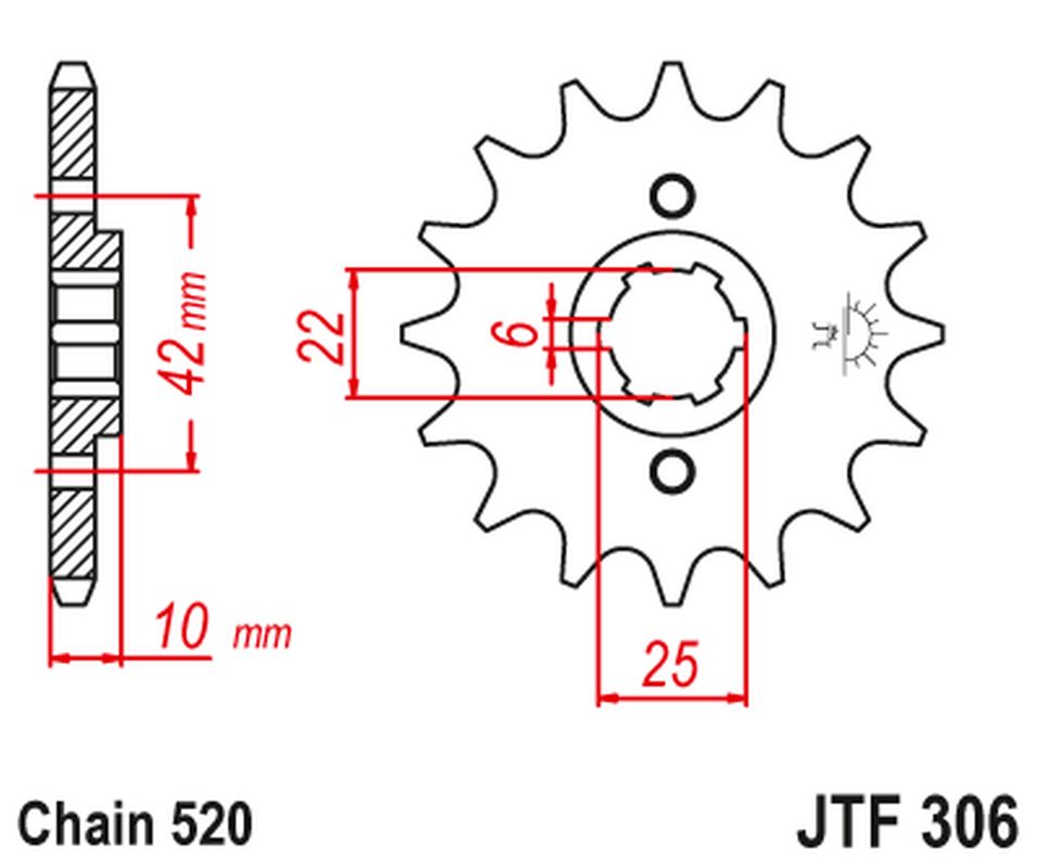 Front Sprocket 281 14 HONDA NX 650 DOMINATOR '88 (Thickness 10MM) (28114JT) (Chain. 520) (-1)