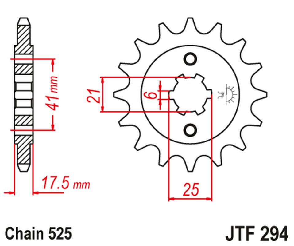 Front Sprocket 284 14 HONDA XBR 500 '87-'91 (28414JT) (Chain. 525) (-1)