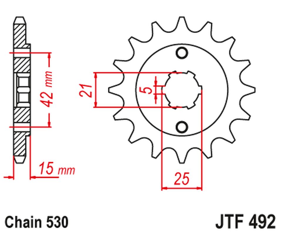 Front Sprocket 7003 14 DUCATI 600/500 PANTAH SPORTS '80-84' (700314JT) (Chain. 530)
