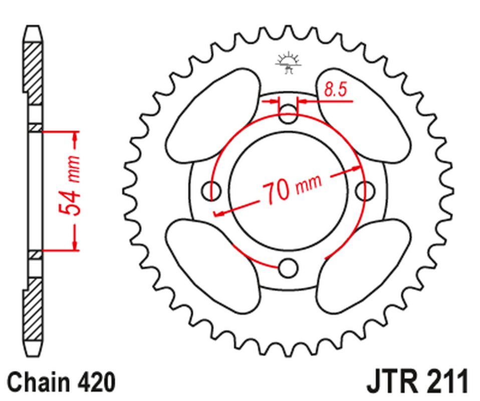 Rear Sprocket 269 39 HONDA C 90 CUB '84-02' (26939JT) (Chain.420)
