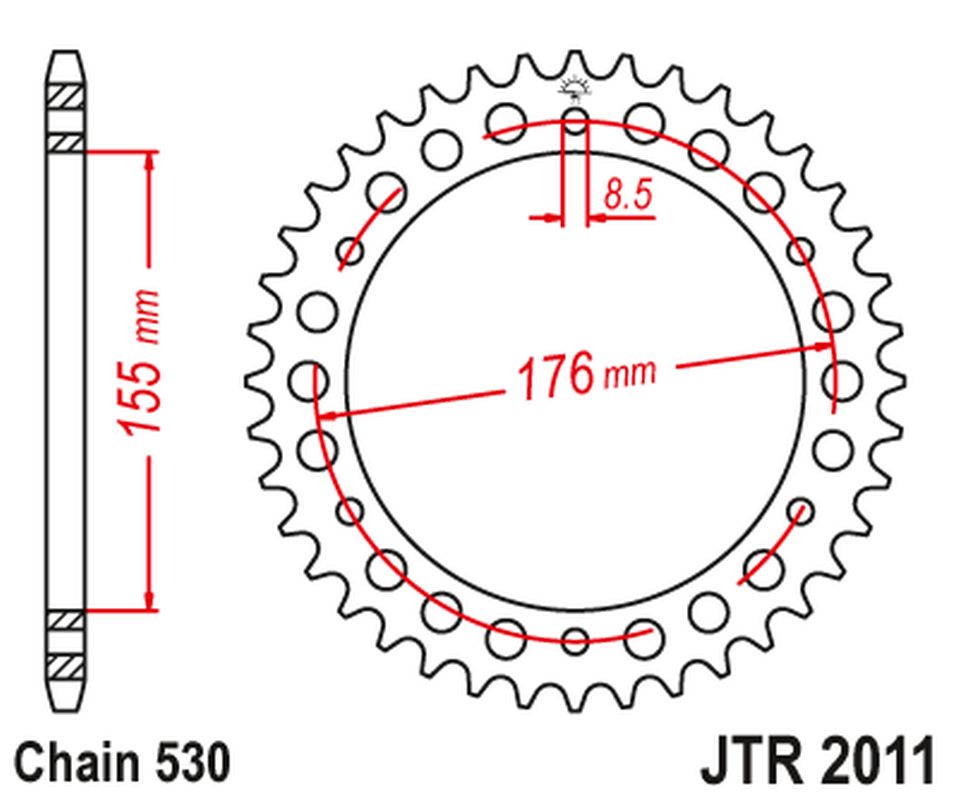Rear Sprocket 4392 46 TRIUMPH TIGER SPORT 1050 14-19 (+1) (439246JT) (Chain. 530)