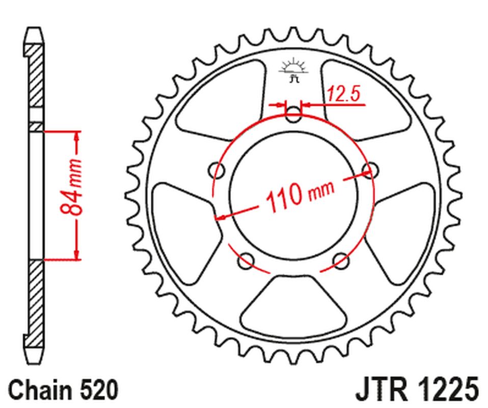 Rear Sprocket 4734 41 HONDA CB 500X '18-'23, CB500F '22'-23, CBR 500R '22-'23 (Chain.520) (473441JT)