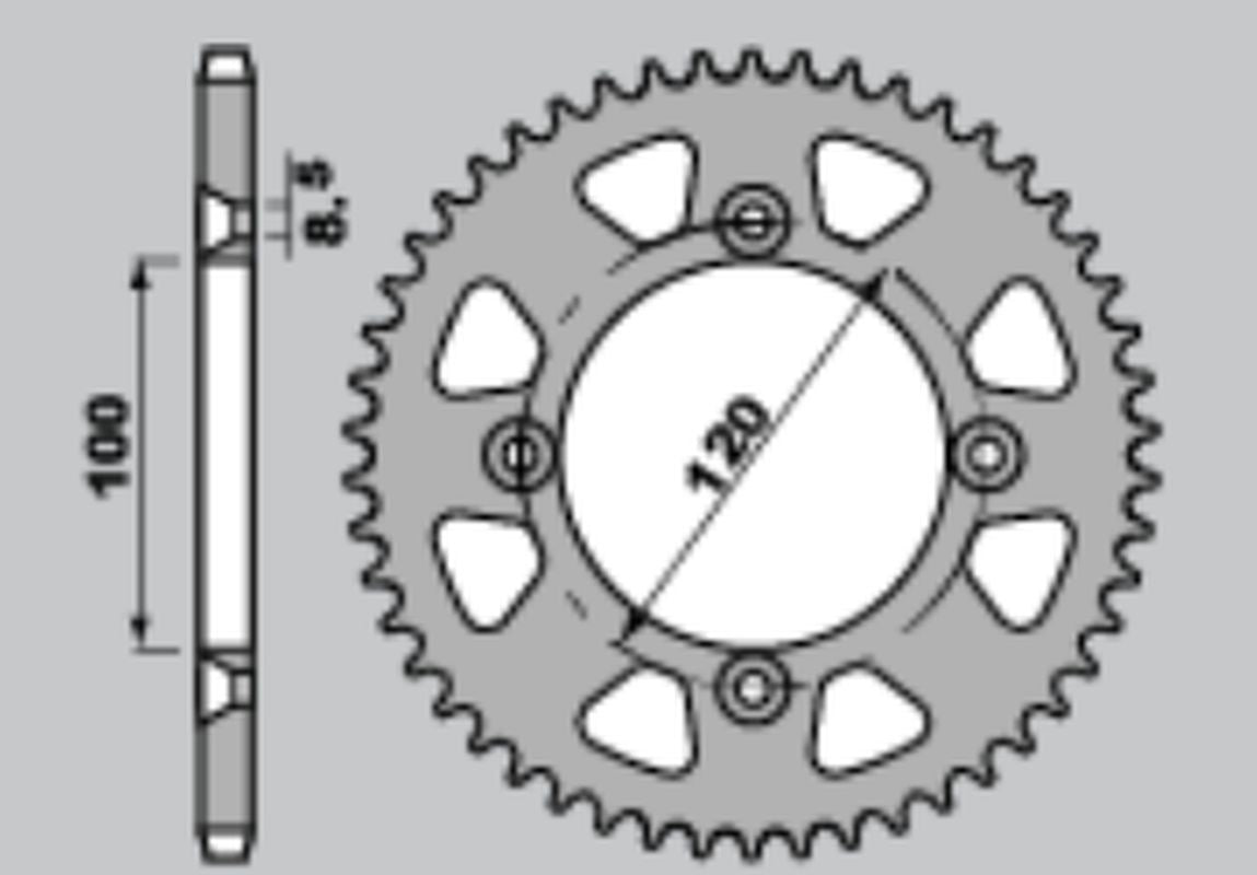 Rear Sprocket 4738 47 YAMAHA YZ 65 '18-'25 (473847JT) (Chain.420)