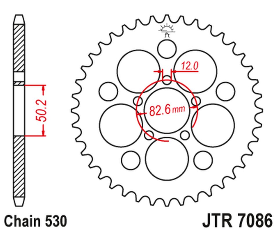 Rear Sprocket HARLEY DAVIDSON XLH 883/1200 SPORTSTER (86-92) (Chain. 530)