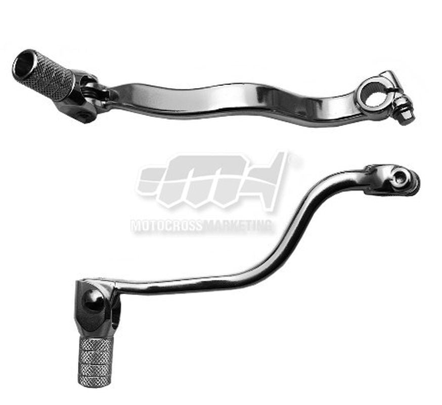 GEAR SHIFT LEVER SUZUKI RM80/85 89-18 (ALUMINUM FORGED) COLOR SILVER, STEEL TIP