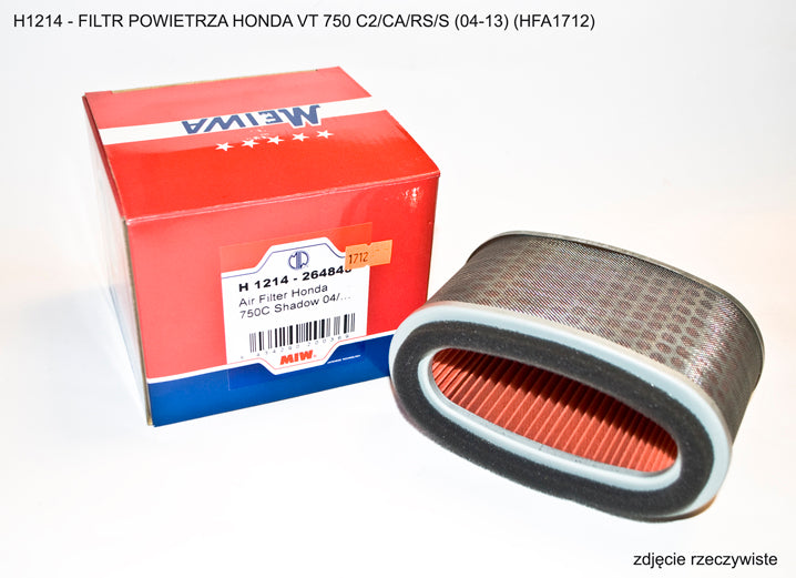 AIR FILTER VT750RS/VT750 C2/CA/S HONDA 04-20 (HFA1712) (OEM:17213MEG-000)