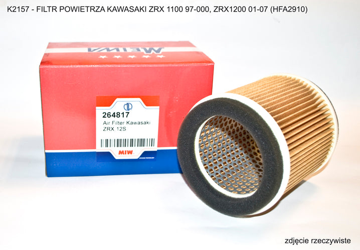 AIR FILTER ZRX1100 KAWASAKI 97-00, ZRX1200 01-07 (HFA2910)