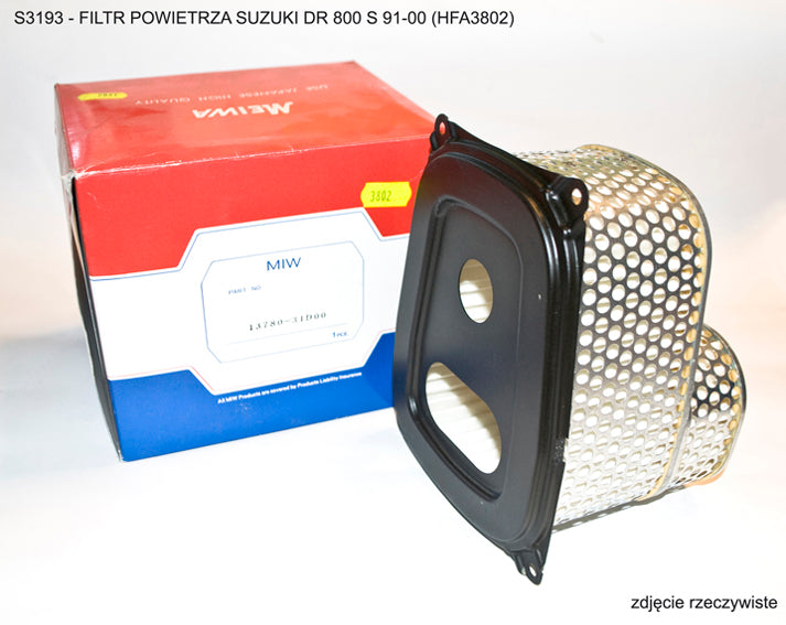 AIR FILTER SUZUKI DR800S 91-00 (HFA3802)