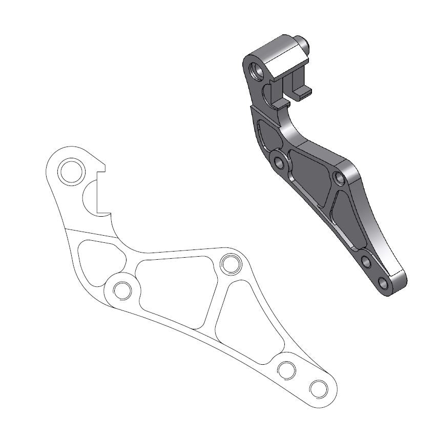 ADAPTER OVERSIZE 320MM (SUPERMOTO) FOR OEM CALIPER KTM, HUSQVARNA, HUSABERG (SEE DETAILS)