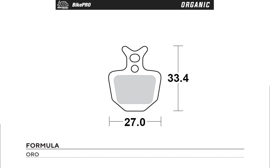 BIKE PRO BICYCLE BRAKE PADS ORGANIC FITS FORMULA ORO