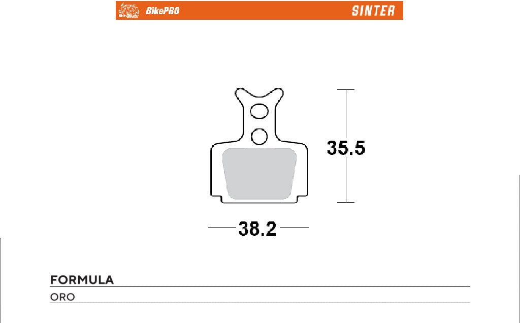 BIKE PRO BICYCLE BRAKE PADS SINTER METALLIC FITS FORMULA ORO
