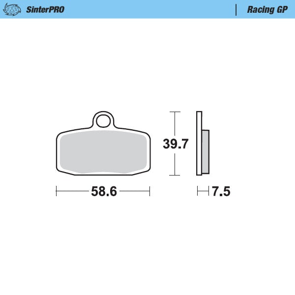 BRAKE PADS KH612 SINTER METALLIC RACING:12 FRONT FREERIDE KTM 250 '14-'17, 350 '12, SX85 '11-'17