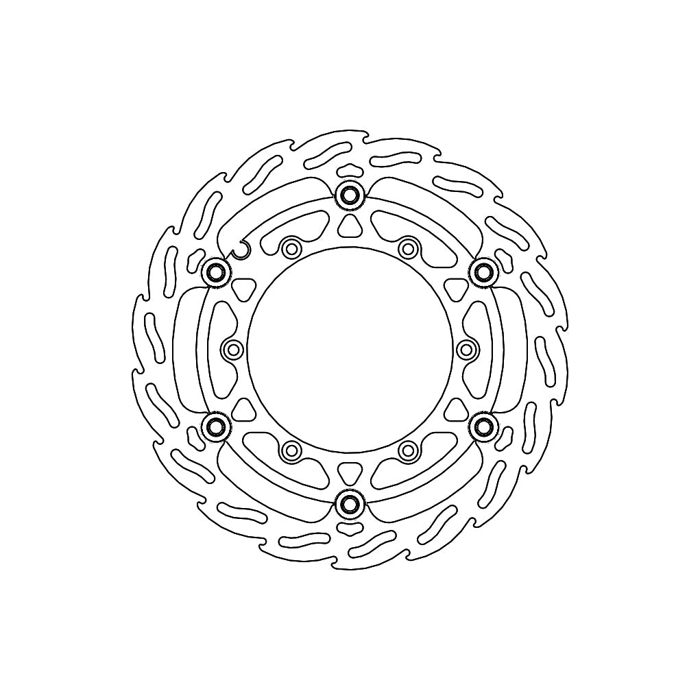 BRAKE DISC FRONT FLAME FLOATING 270MM (ALUM CENTER) BETA RR250/300/350/390/500/430/480/498/400 '13-'20