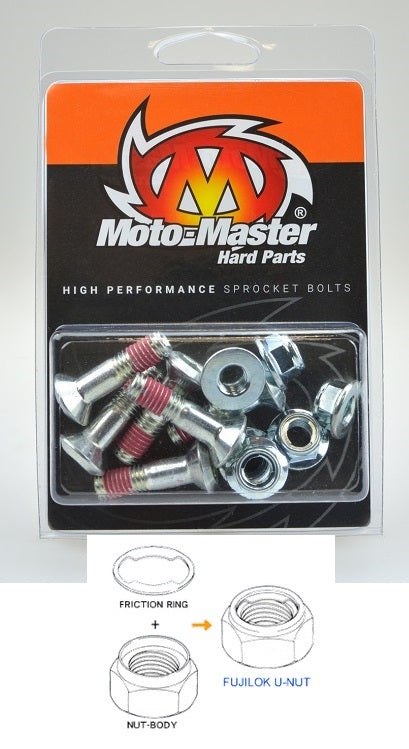 REAR SPROCKET BOLTS M8x30MM (6PCS) FUJILOK U-NUT (ALLEN/IMBUS) YAMAHA/SUZUKI/HONDA/KAWASAKI