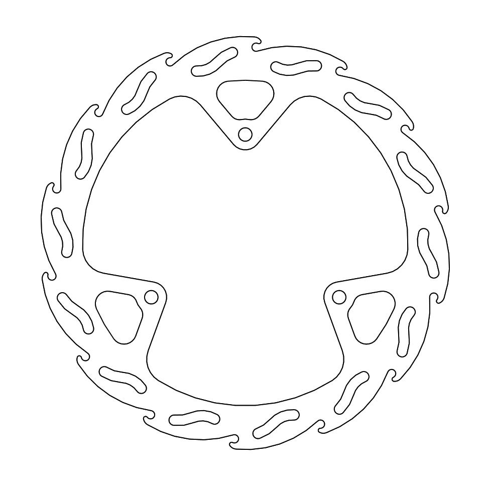 BRAKE DISC FRONT FLAME KTM SX65 '02-, HUSQVARNA TC65 '17-, GASGAS MC65 '21-