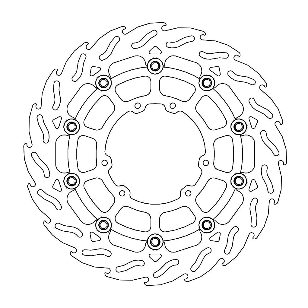 BRAKE DISC FRONT FLAME FLOATING 300MM (ALU CENTER) CRF450/250 '04-'25 HONDA