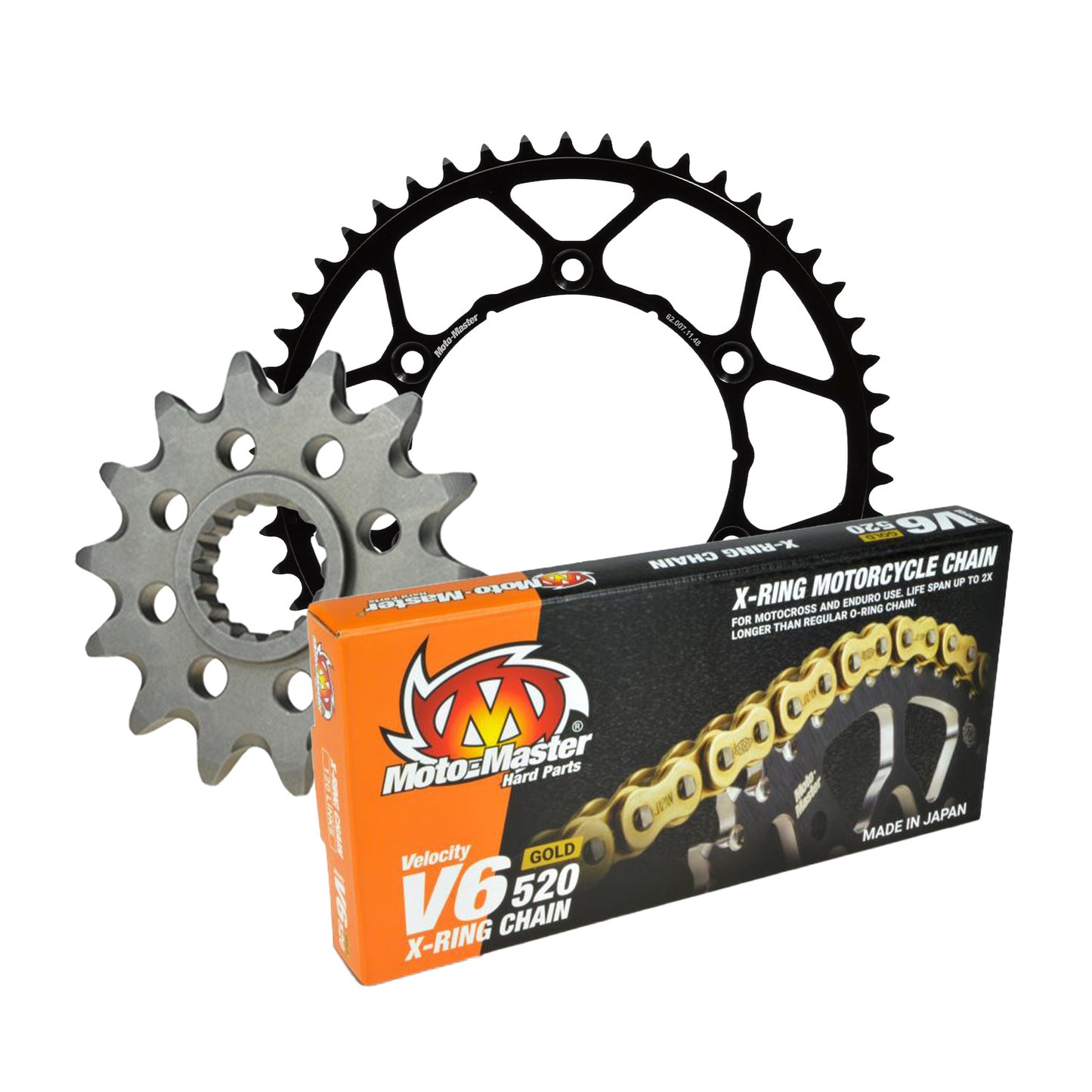 DRIVE KIT COMPLETE GASGAS/KTM/HUSQVARNA 13/50T, 120L V6-520G GOLD X-RING (JP MADE)