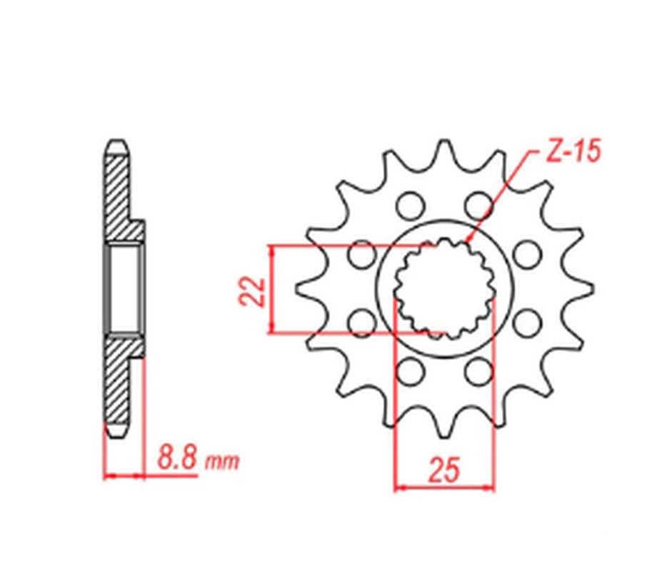 FRONT SPROCKET 1248 13 KTM SX/EXC 91-22 (JTF1901.13) (CHAIN 520)
