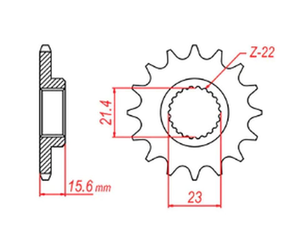 FRONT SPROCKET 441 15 YAMAHA XTZ660 91-98, XT600 89-98 (JTF577.15) (CHAIN 520)
