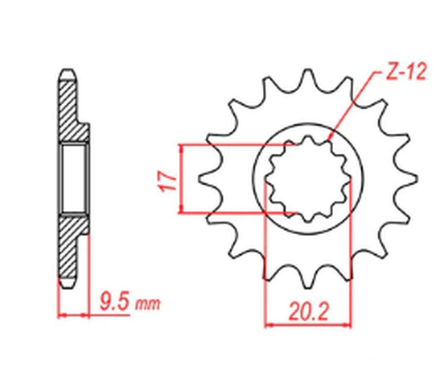 FRONT SPROCKET 7005 14 KTM SX65 98-18 (JTF1906.14) (CHAIN 420)