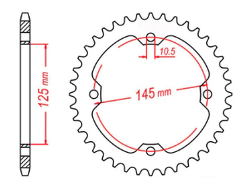 REAR SPROCKET 4588 38 YAMAHA YFM350/250/450/700 RAPTOR, YFZ450R 09-19 (458838JT) (CHAIN 520) REPLACES JTR857.38 (JTR1857.38)