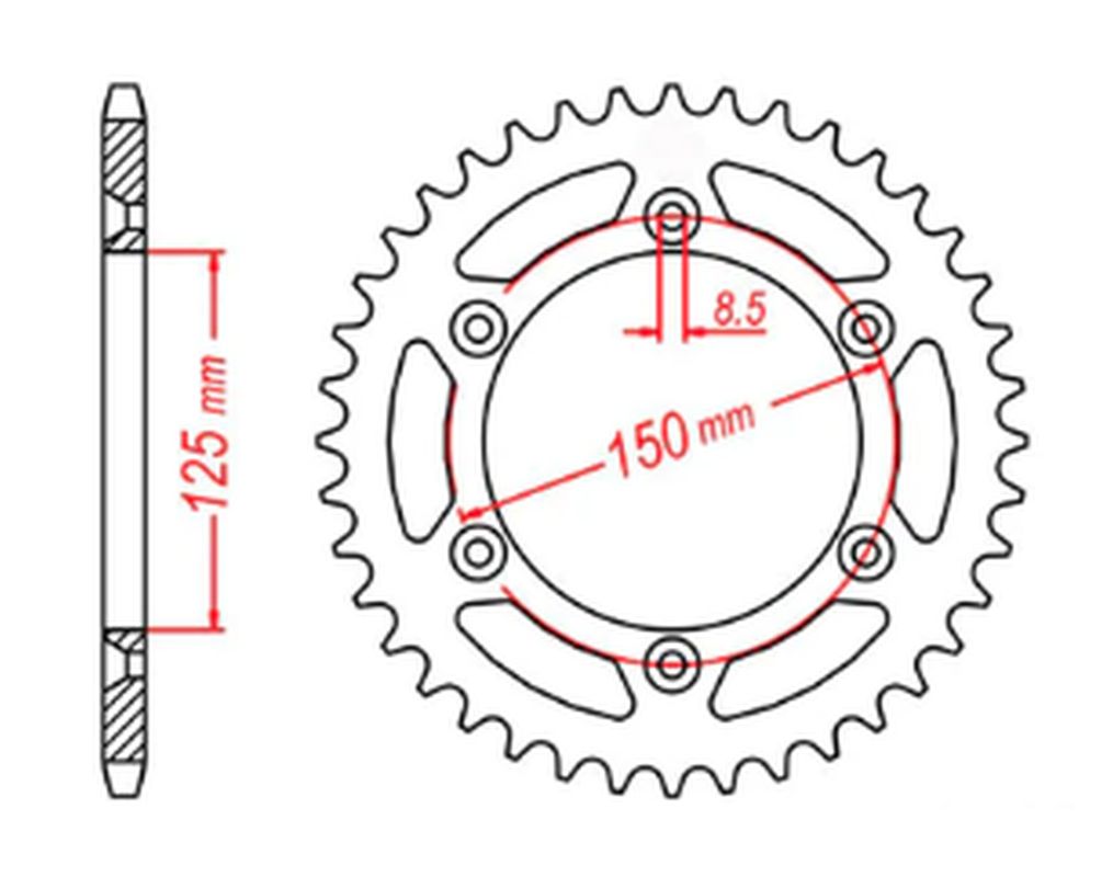 REAR SPROCKET 899 41 KTM SX/EXC (JTR897.41) (CHAIN 520)