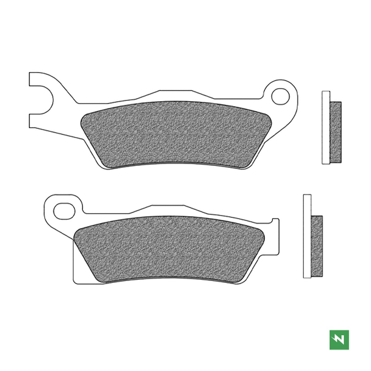 Brake Pads Front, Rear KH617 (ATV SINTER)