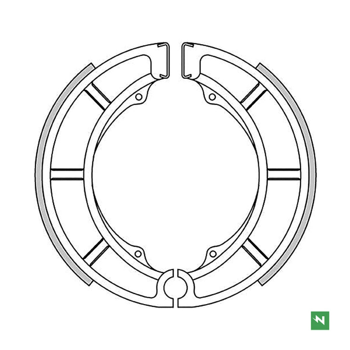 Brake Shoes Standard SUZUKI LT-F 300, 400, VS 600 INTRUDER, VS 800 INTRUDER (180X36MM)