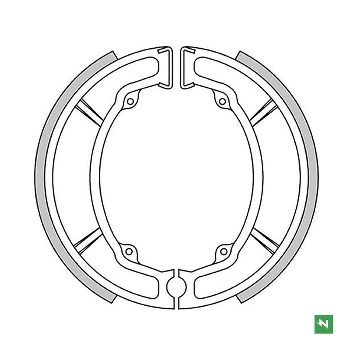 Brake Shoes SUZUKI RM 250 80-86, RM 400 80, RM 465 81-82, LT-Z 90 07-20, LT 125 85-87, PE 175 82 Rear (130X22MM)