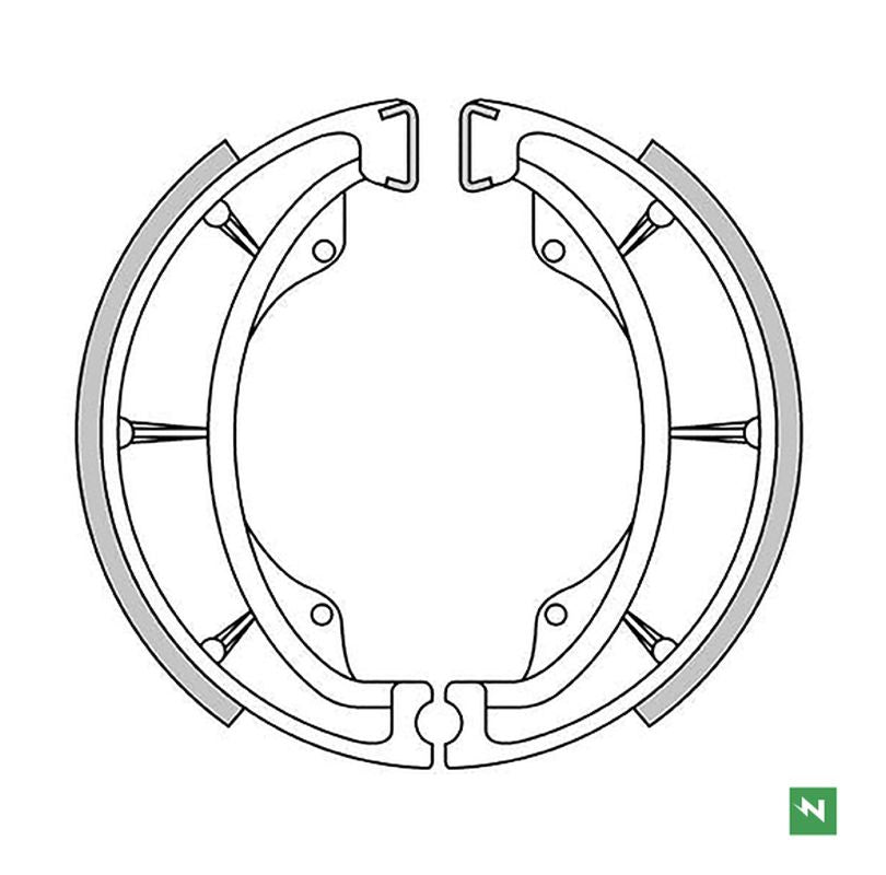 Brake Shoes Rear KAWASAKI KLR 600 84-94, KX 500, 250 82-86, KX 125 74-80, KH 125 82-98, BN 125 ELIMINATOR 00-07, AR 125 82-94, SUZUKI EN 125 05-09, GN 125 82-05, GN 250 85-97, GZ 125 98-11, RM 500 83-86, VL 125 00-