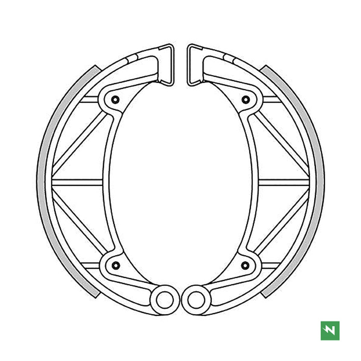 Brake Shoes YAMAHA SR 250 87-94 (150X25MM)