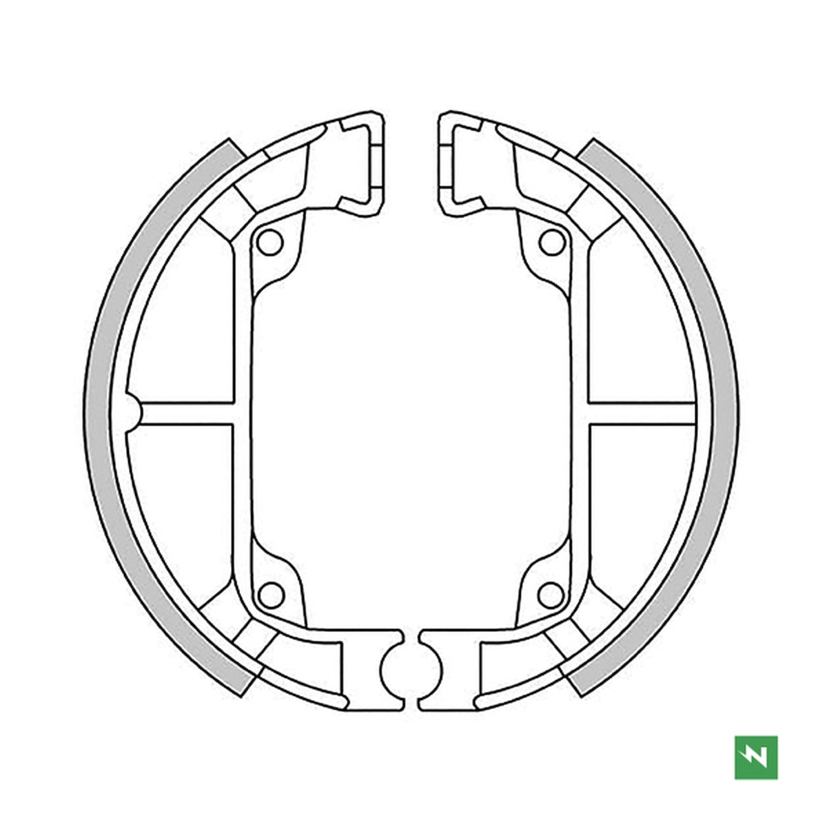 Brake Shoes SUZUKI ADRESS 50, TUNE 50 93-, ATALA BYTE 50, HACKER 50 -95 (95X20MM)