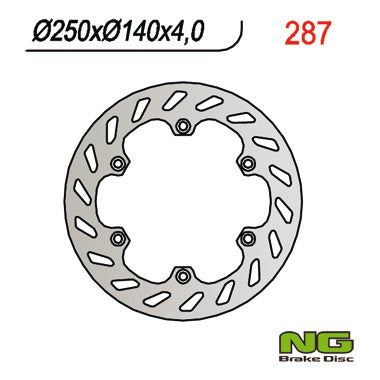 Brake disc (rotor) front APRILIA RX 50`03-06, ETX 125`85-90, RX 125`89-00 (250X140X4)