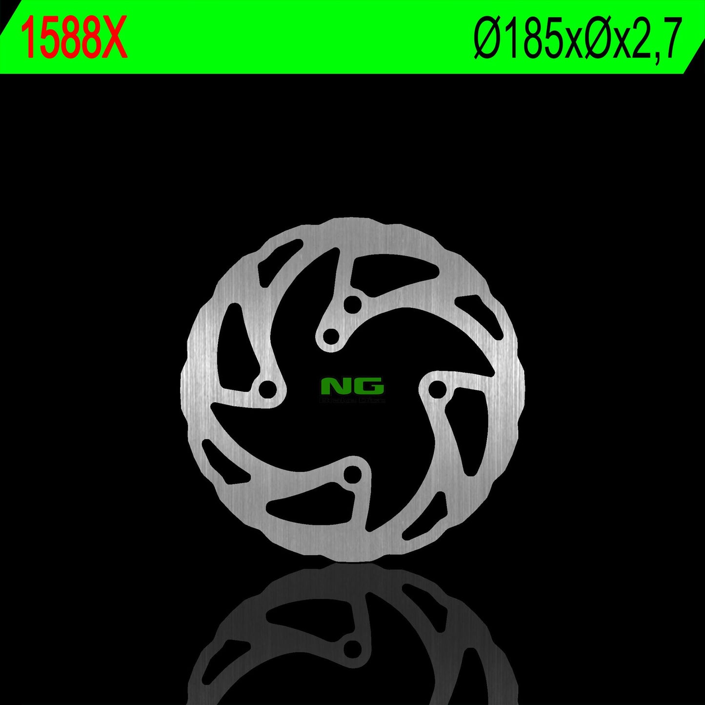 Brake disc (rotor) front BETA EVO 125/200/250 09-18, REV3 125/200/250/270 03-08, REV 4 250/300 07-16 (185X2,7MM) (4X10,5MM) WAVE