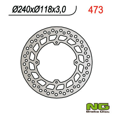 Brake disc (rotor) front HONDA CR 125/250/500 '84-'94, XR 250/400/600R (240x118x3) (4X6,5MM)