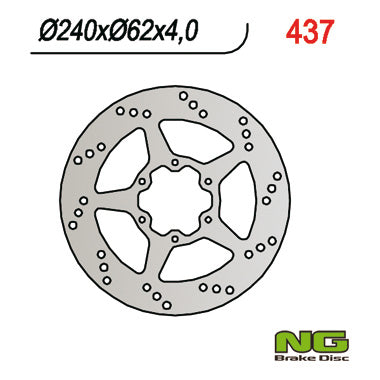 Brake disc (rotor) front HONDA CRM 125 90-99 (240x62x4) (6x10,5mm)