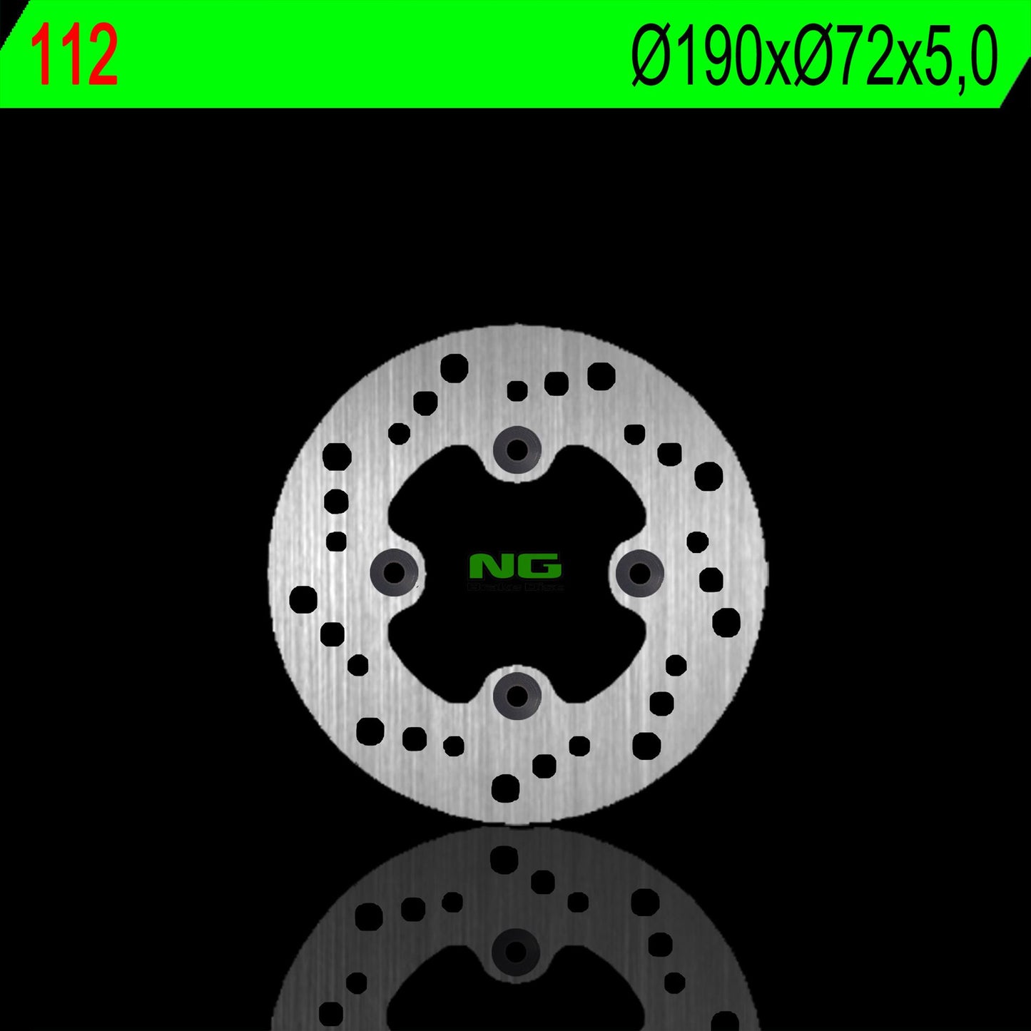 Brake disc (rotor) front HONDA HELIX 250 '95-'99 (190X72X5MM) (4Holes 10,5MM)